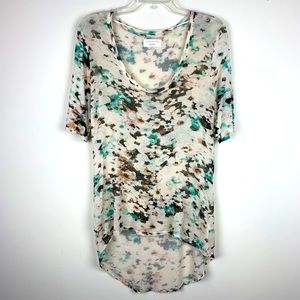 Zara Women Floral Hi Lo Tunic Top